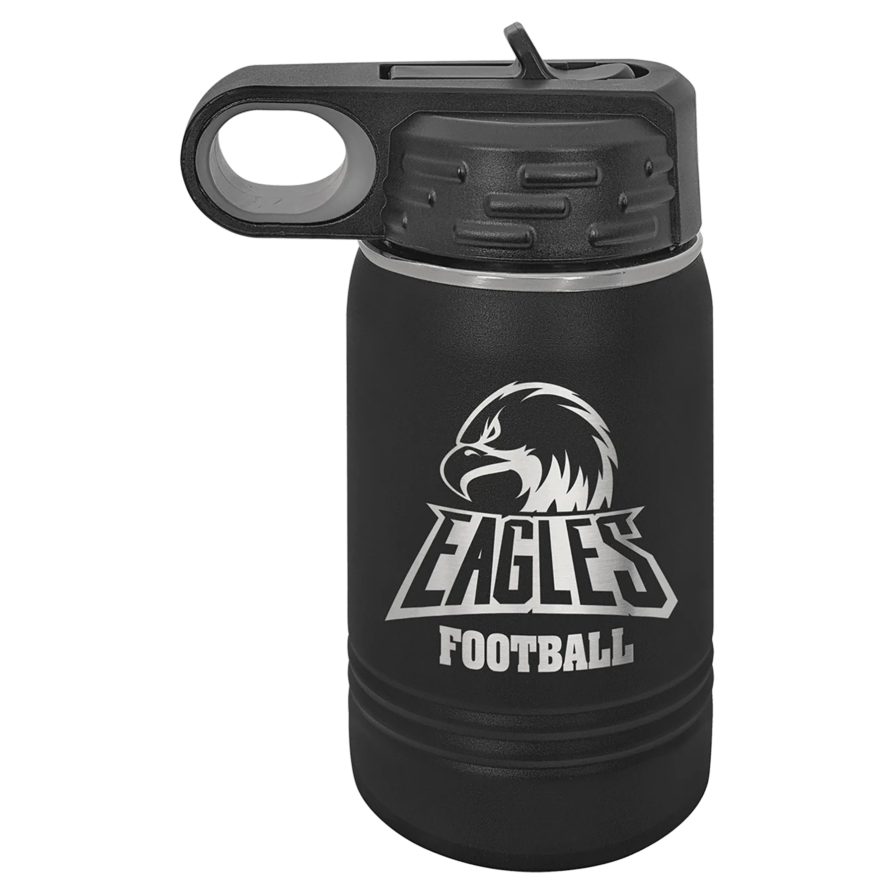 12oz Black Water Bottles
