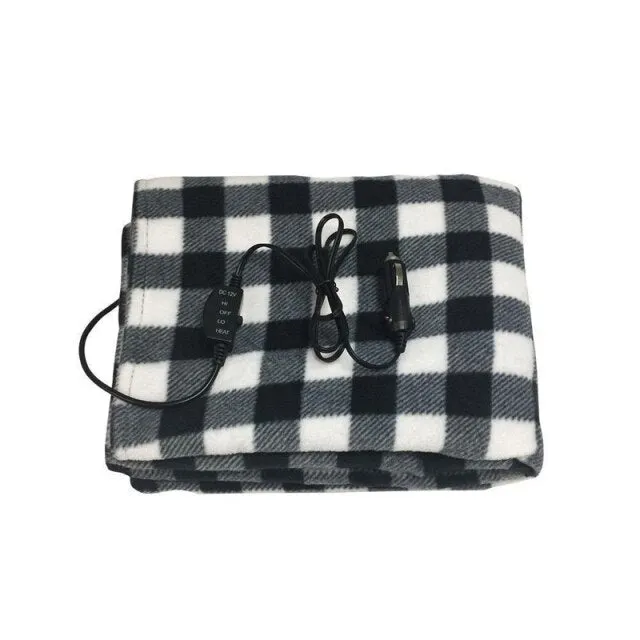 145*100cm Winter Heated 12V Car Electrical Blanket New Lattice Energy Saving Warmth Car Heating Blanket Constant Heat
