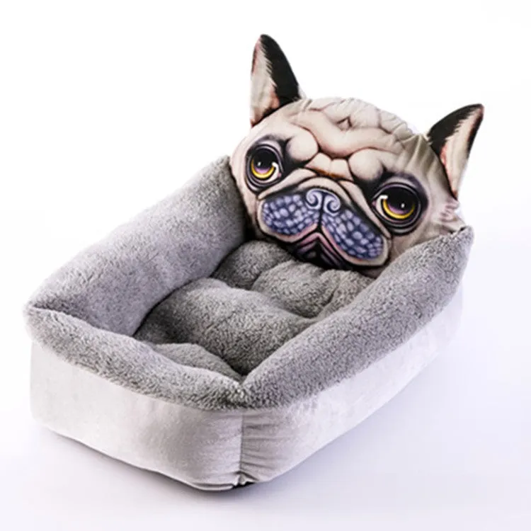 3D Cartoon-Shaped Pet Nest – Cozy Cat & Dog House with Soft Plush Material