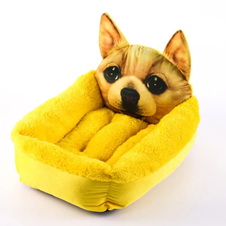3D Cartoon-Shaped Pet Nest – Cozy Cat & Dog House with Soft Plush Material