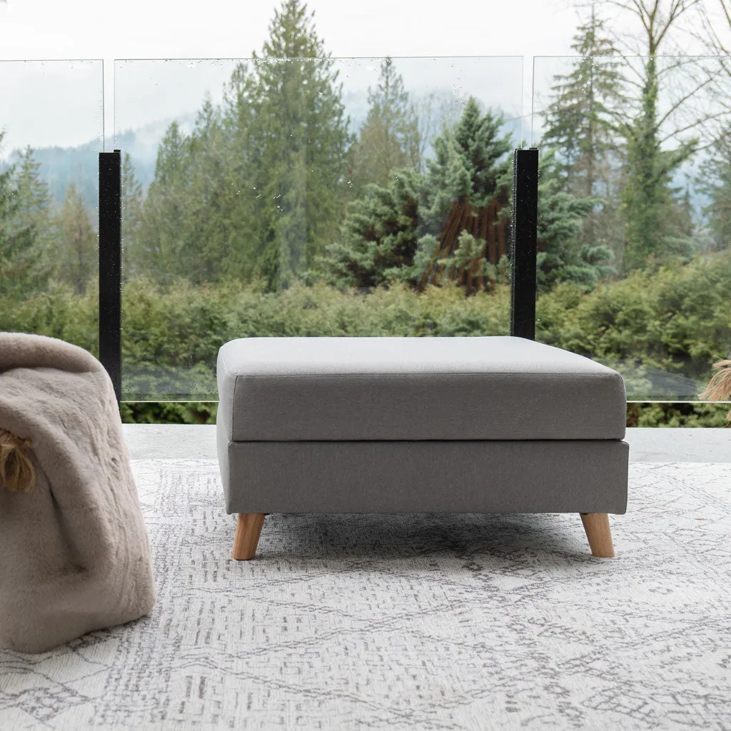 4 Cats & Dogs Otto Pet Bed Ottoman, Grey
