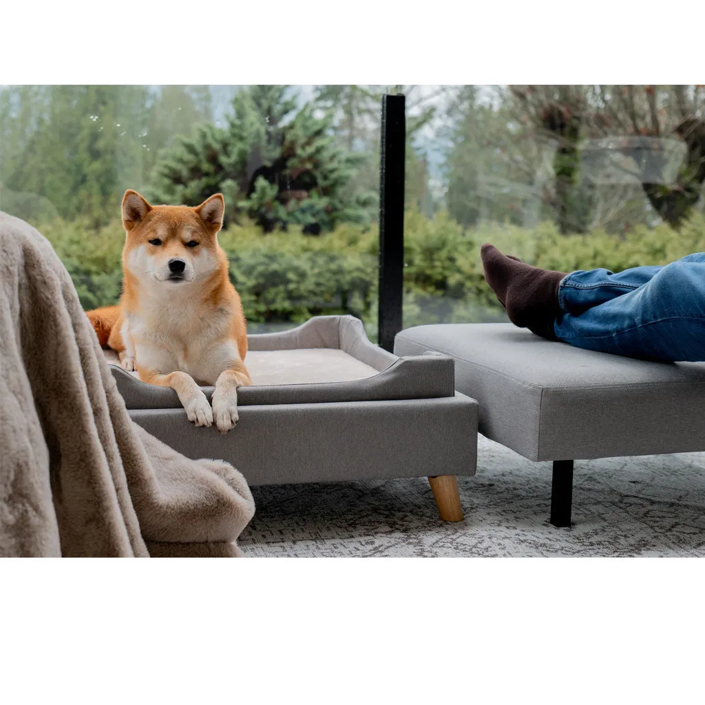4 Cats & Dogs Otto Pet Bed Ottoman, Grey