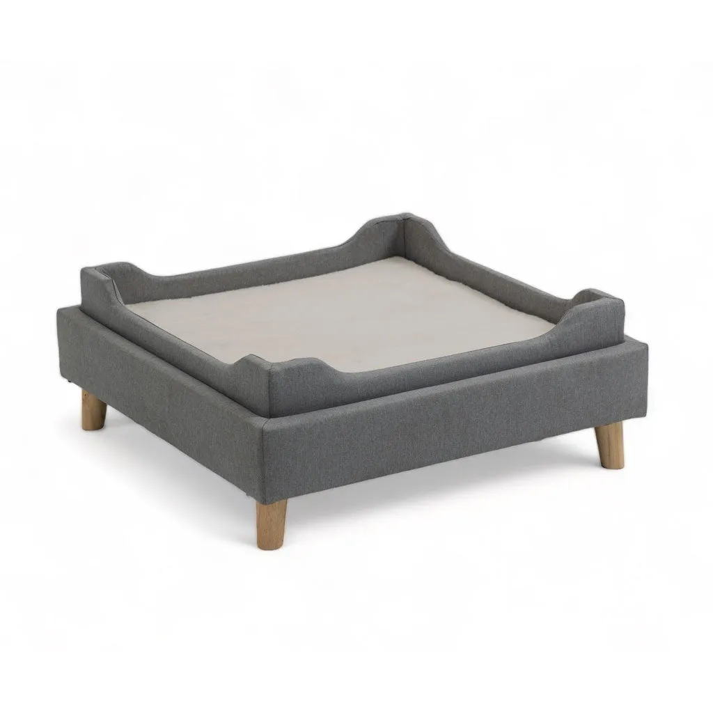 4 Cats & Dogs Otto Pet Bed Ottoman, Grey