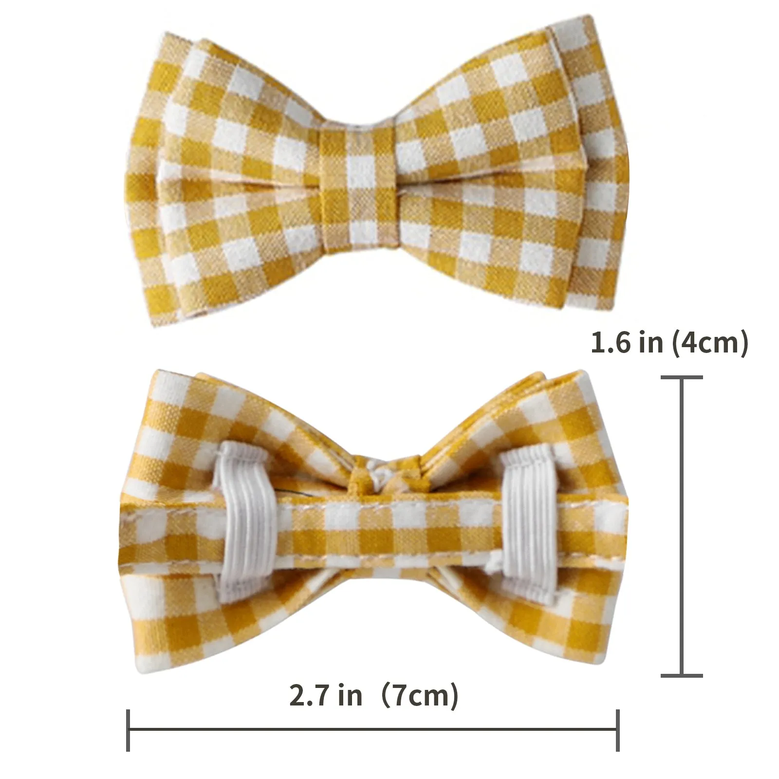 Aiitle Cute Plaid Bow Tie Blue Cat Collar