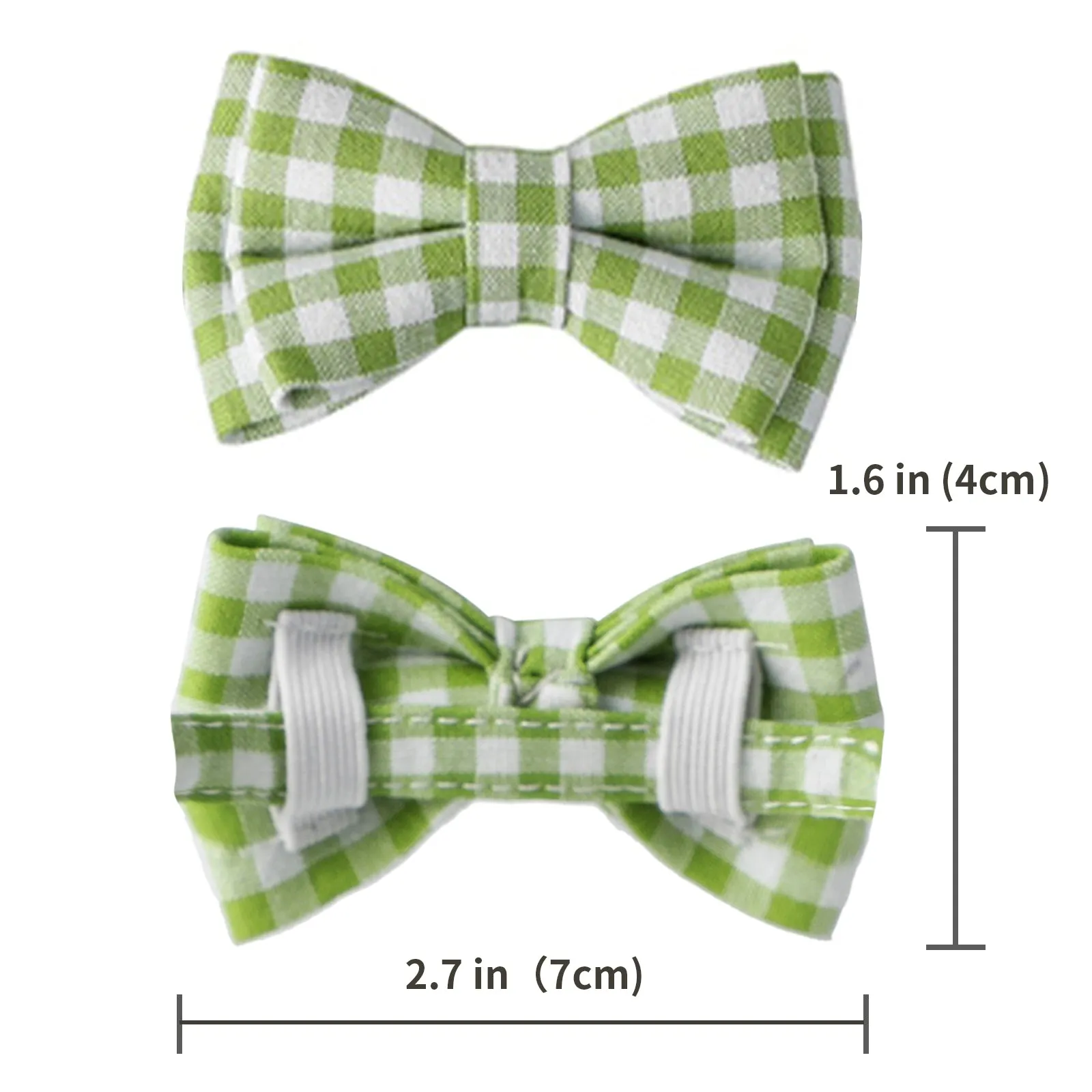 Aiitle Cute Plaid Bow Tie Blue Cat Collar