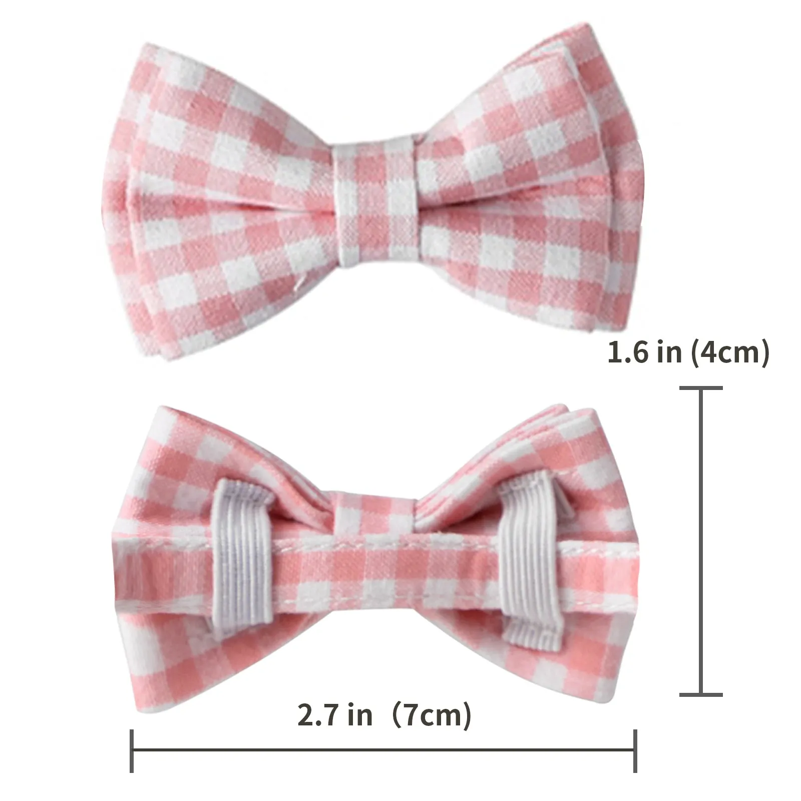 Aiitle Cute Plaid Bow Tie Blue Cat Collar