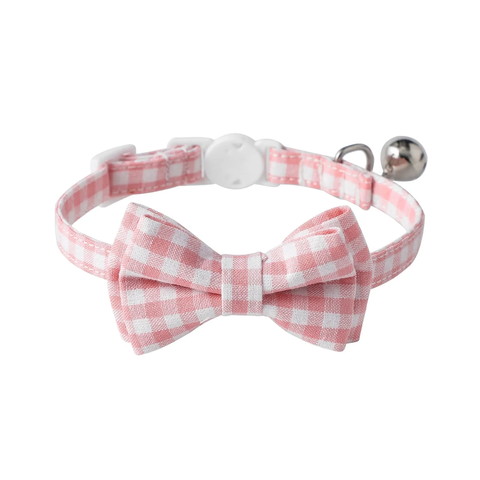 Aiitle Cute Plaid Bow Tie Blue Cat Collar