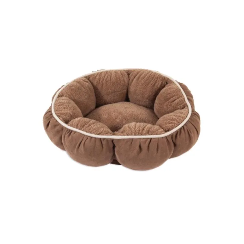 Aspen Pet Assorted Faux Micro Suede Puffy Pet Bed 6 in. H X 18 in. W X 18 in. L
