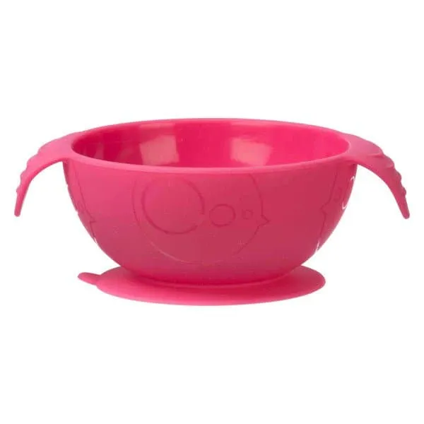 B.Box First Feeding Bowl Suction Set with Spoon-  Pink Orange