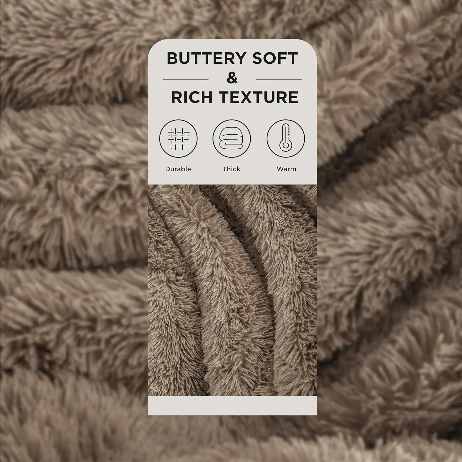 Bedsure Fluffy Brown Throw Blanket Gifts for Women, Men, Soft Fleece Cozy Fuzzy Sherpa Plush Warm Minky Thick Faux Fur Throws for Couch, Bed, Brown Decor House Blanket Gifts for Mom Dad, 50x60