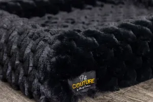 Black Crinkle Pet Bed COVER ONLY