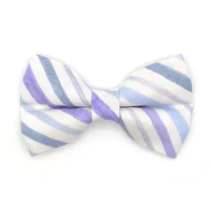 Cat Bow Tie - "Indigo Sky" - Striped Bow Tie for Cat / Spring, Summer, Easter, Nautical / Cat   Small Dog Bowtie