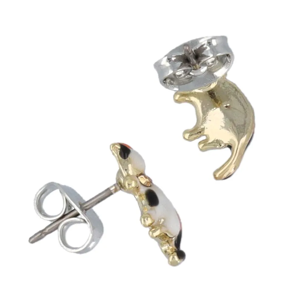 Cat Bow Tie Stud Earrings