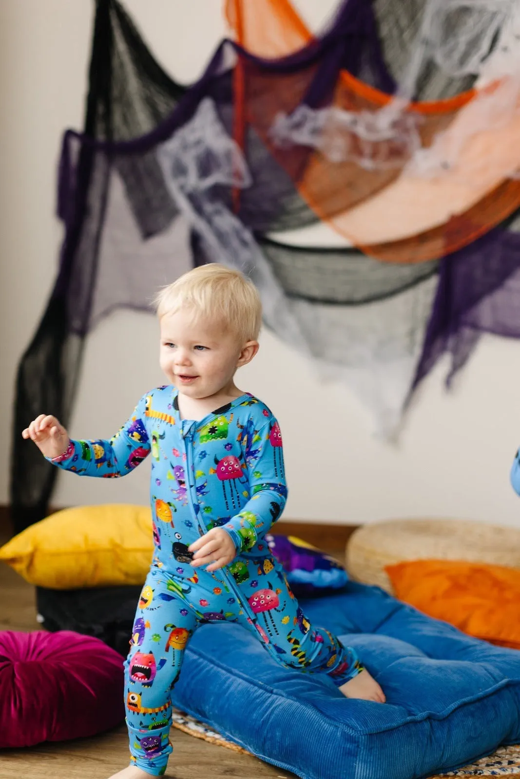 Cole's Spooky Monsters 2022 Zip Convertible Footie