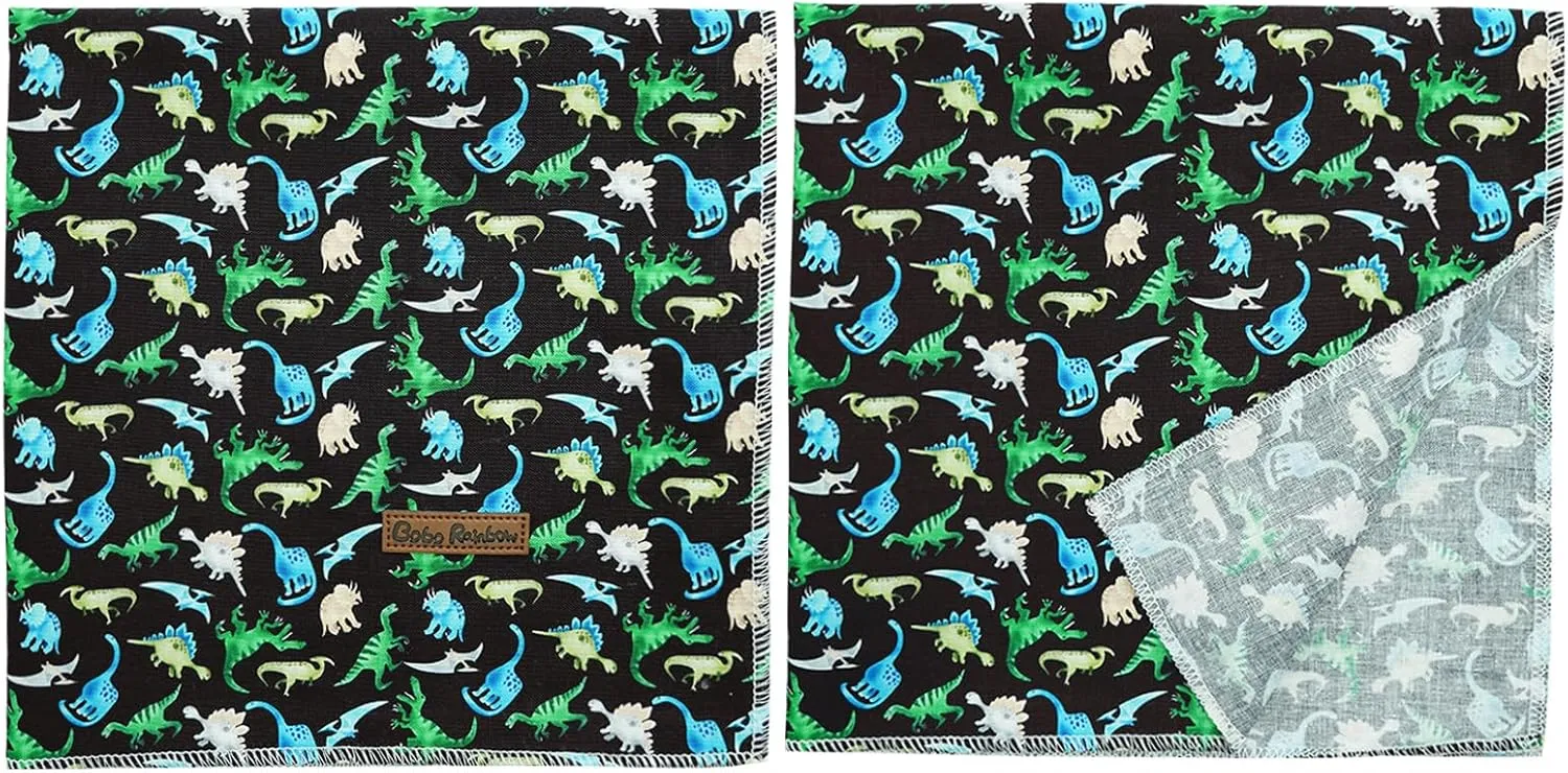 Dog Bandana - 1PC Dinosaurs Print Pet Bandanas Summer Puppy Bandana Bibs Scarf Square Soft Dog Kerchief Pet Bandanas for Small Medium Large Dogs