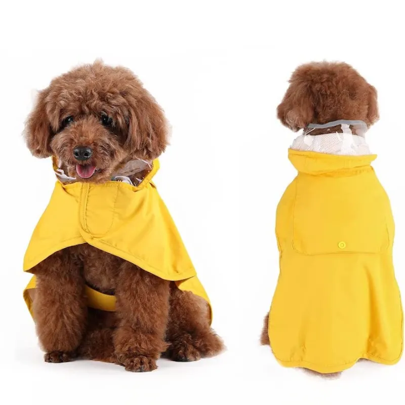 Dog Raincoat With Adjustable Dog Rain Jacket