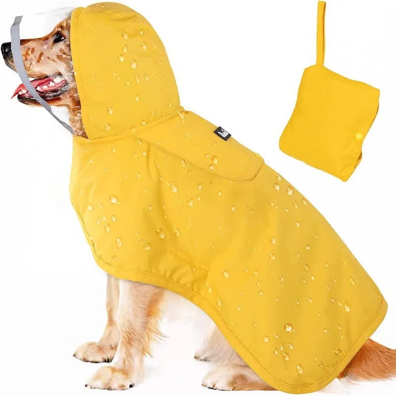 Dog Raincoat With Adjustable Dog Rain Jacket