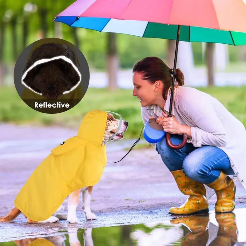 Dog Raincoat With Adjustable Dog Rain Jacket