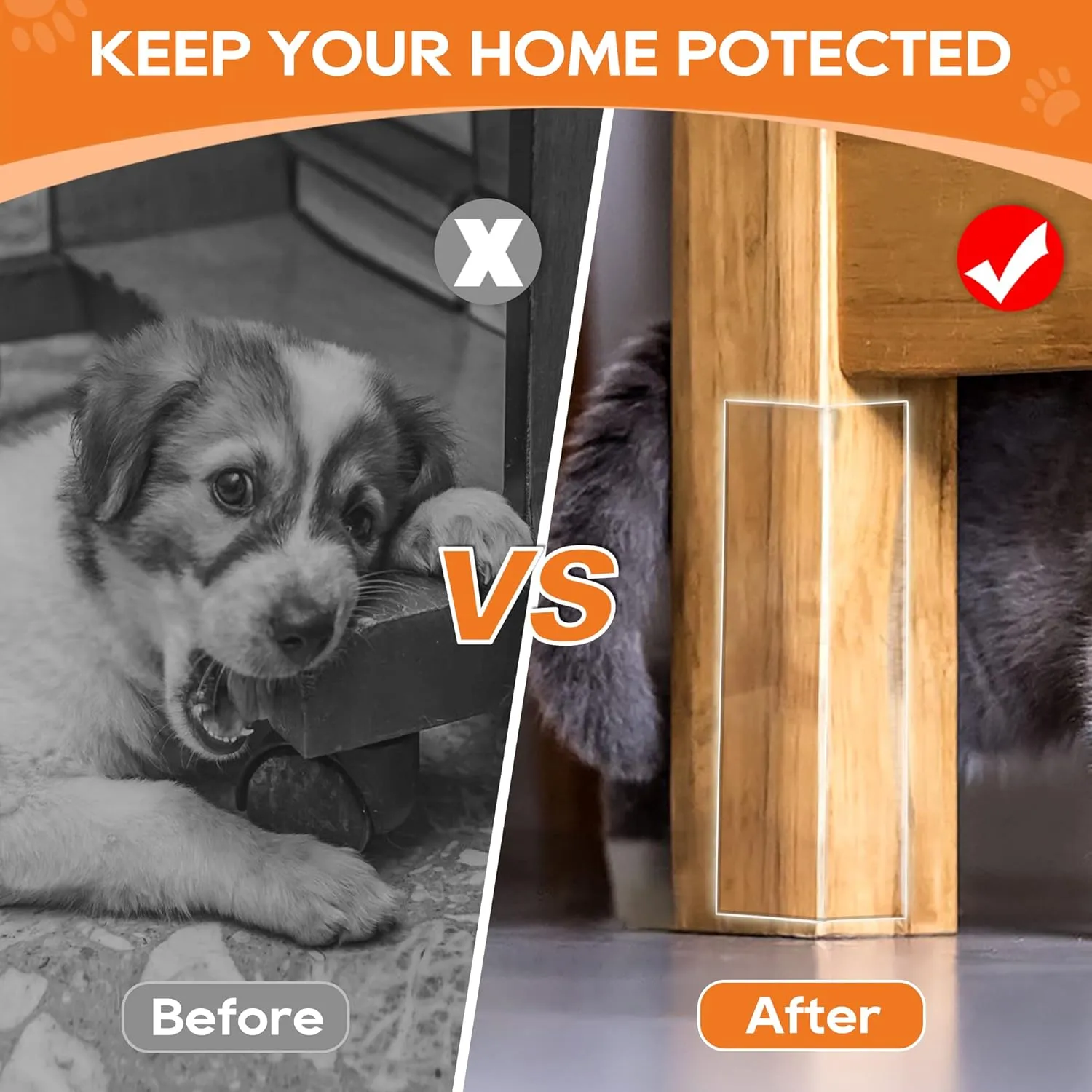 Door Protector from Dog Scratching, Window Sill Protector, Clear Sided Shield Protection Barrier Anti Cat, Dog Scratching, Slobbering, and Clawing Furniture, Glass, Car Door, Couch 4in x 3.3ft