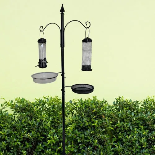 DRAGONFLY GARDEN BIRD FEEDING STATION WITH EXTRA FEEDERS