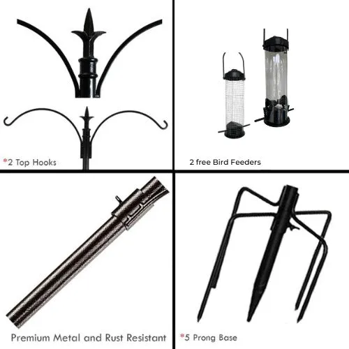 DRAGONFLY GARDEN BIRD FEEDING STATION WITH EXTRA FEEDERS