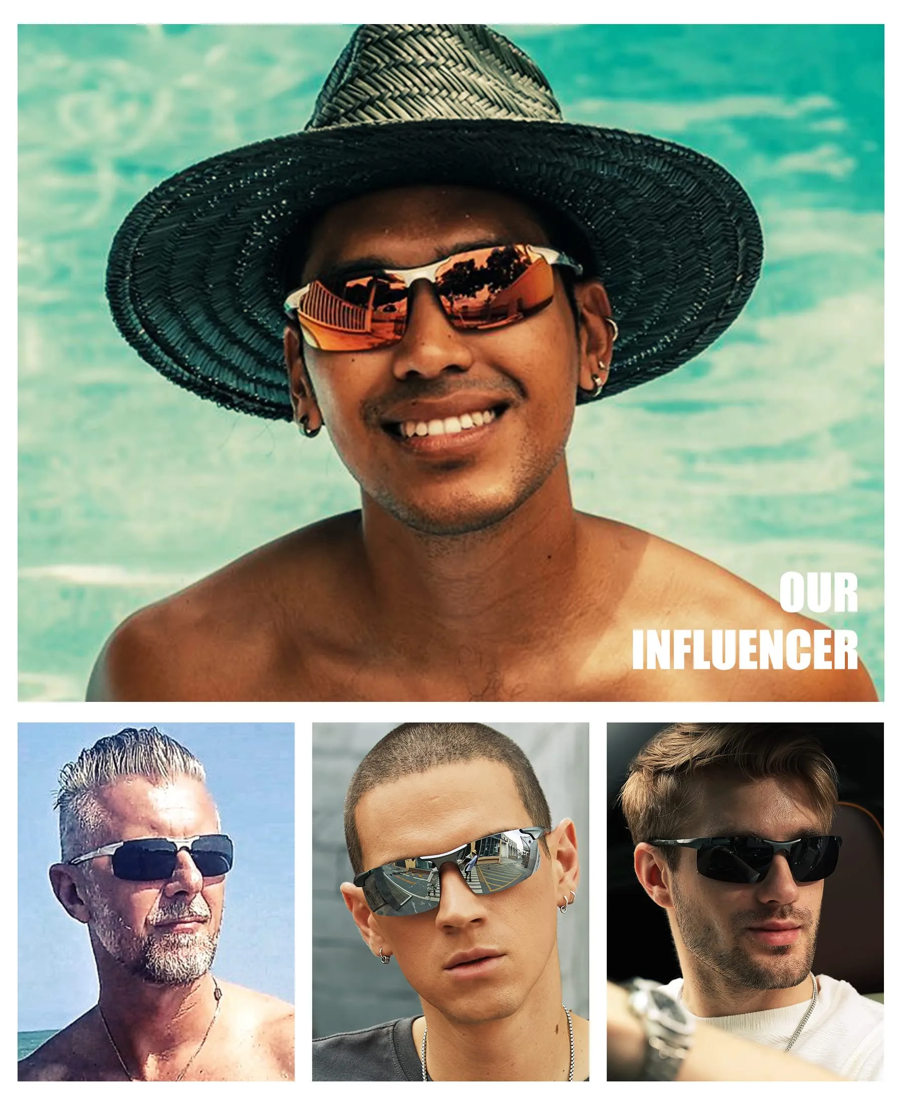 DUCO Men's Polarized Sunglasses for Fishing Driving 8177s