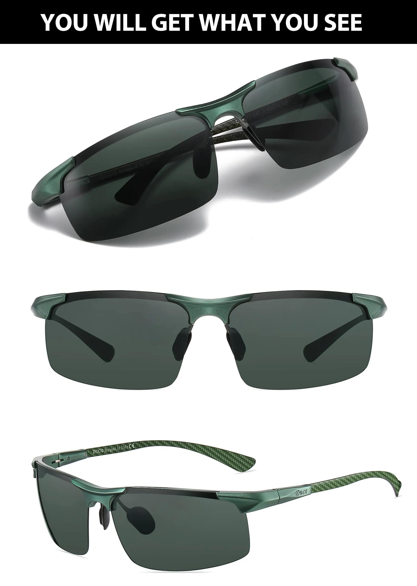 DUCO Men's Sports Polarized Driving Sunglasses for Men DC8277