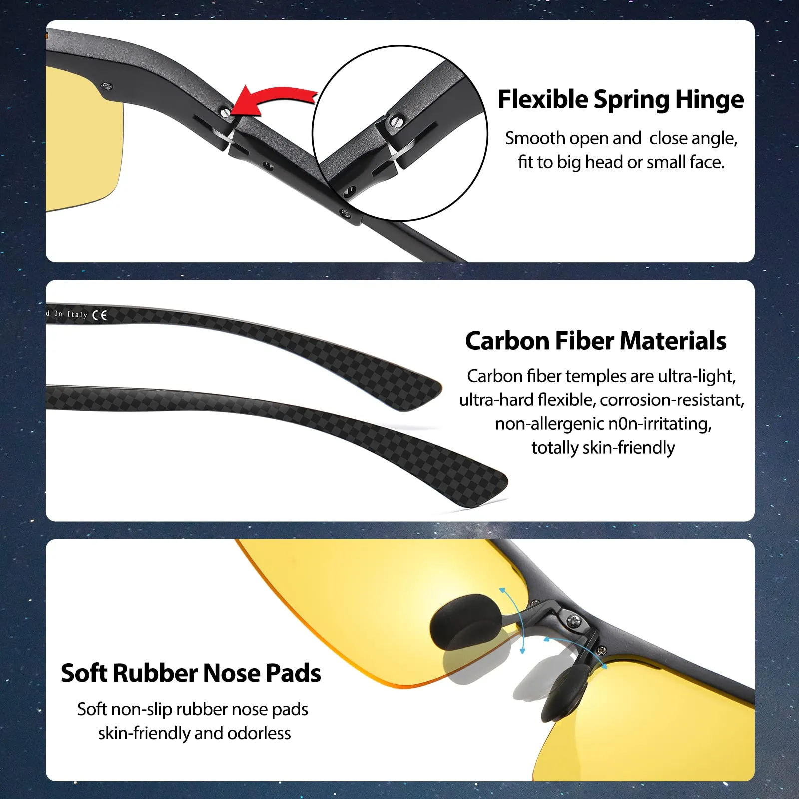 DUCO Men's Sports Polarized Driving Sunglasses for Men DC8277