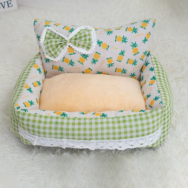 Fruit Print Pet Sofa Bed