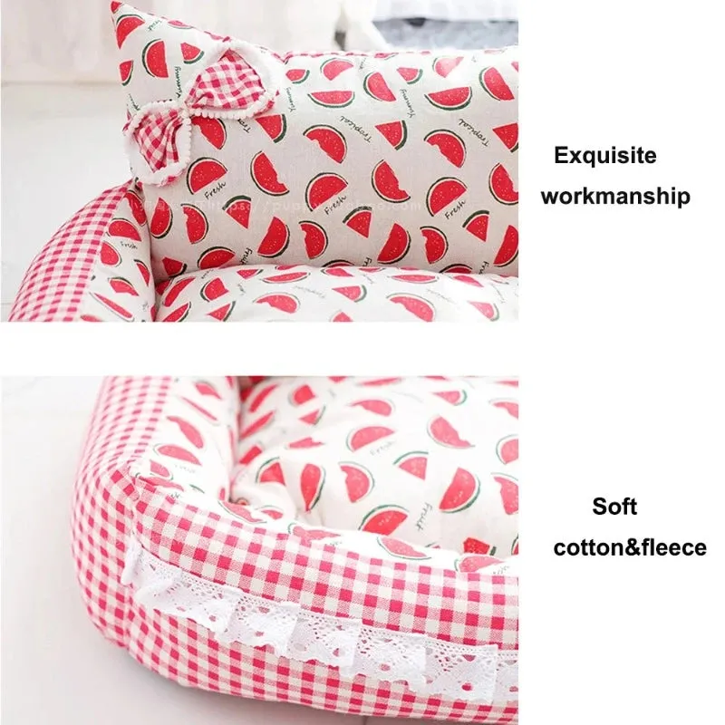 Fruit Print Pet Sofa Bed