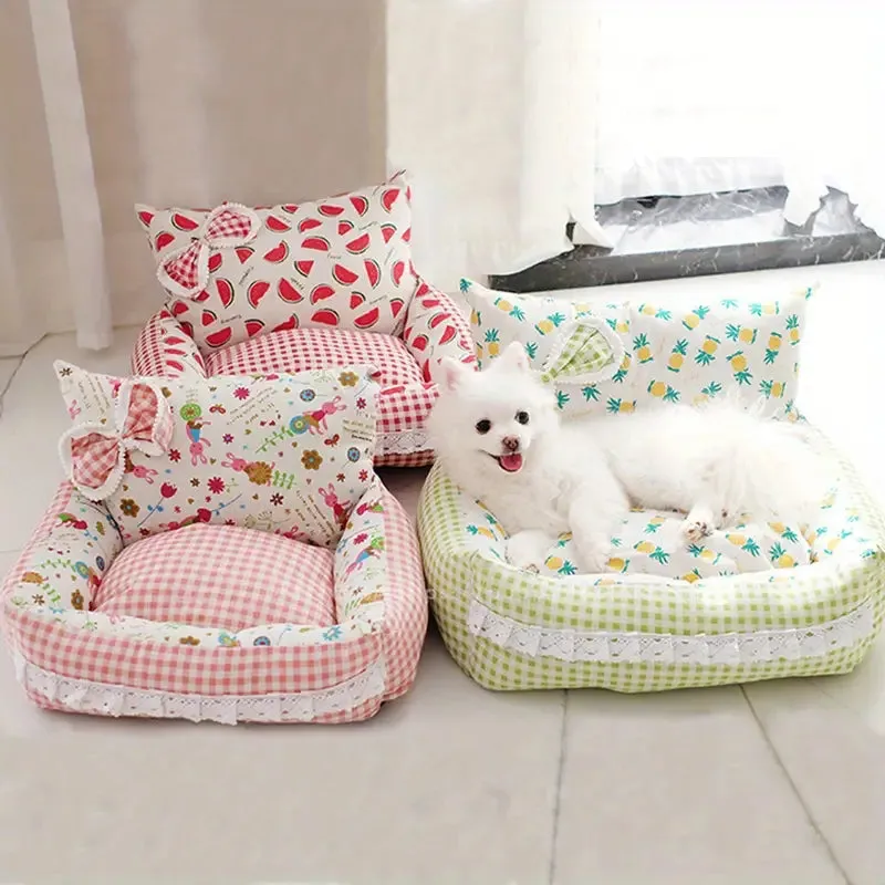 Fruit Print Pet Sofa Bed
