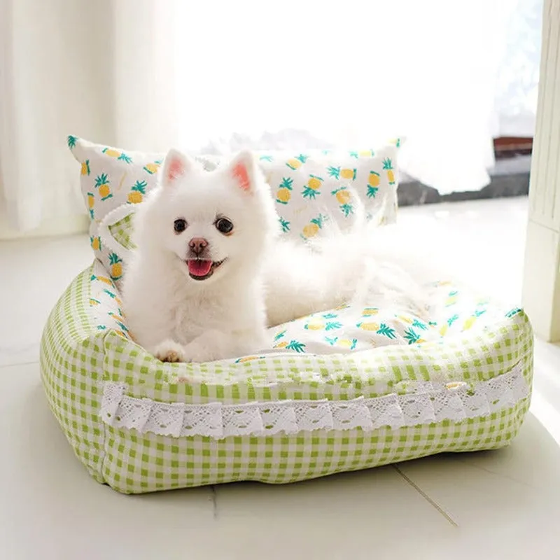 Fruit Print Pet Sofa Bed