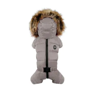 grey love down padded snowsuit - last one size s!