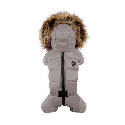 grey love down padded snowsuit - last one size s!