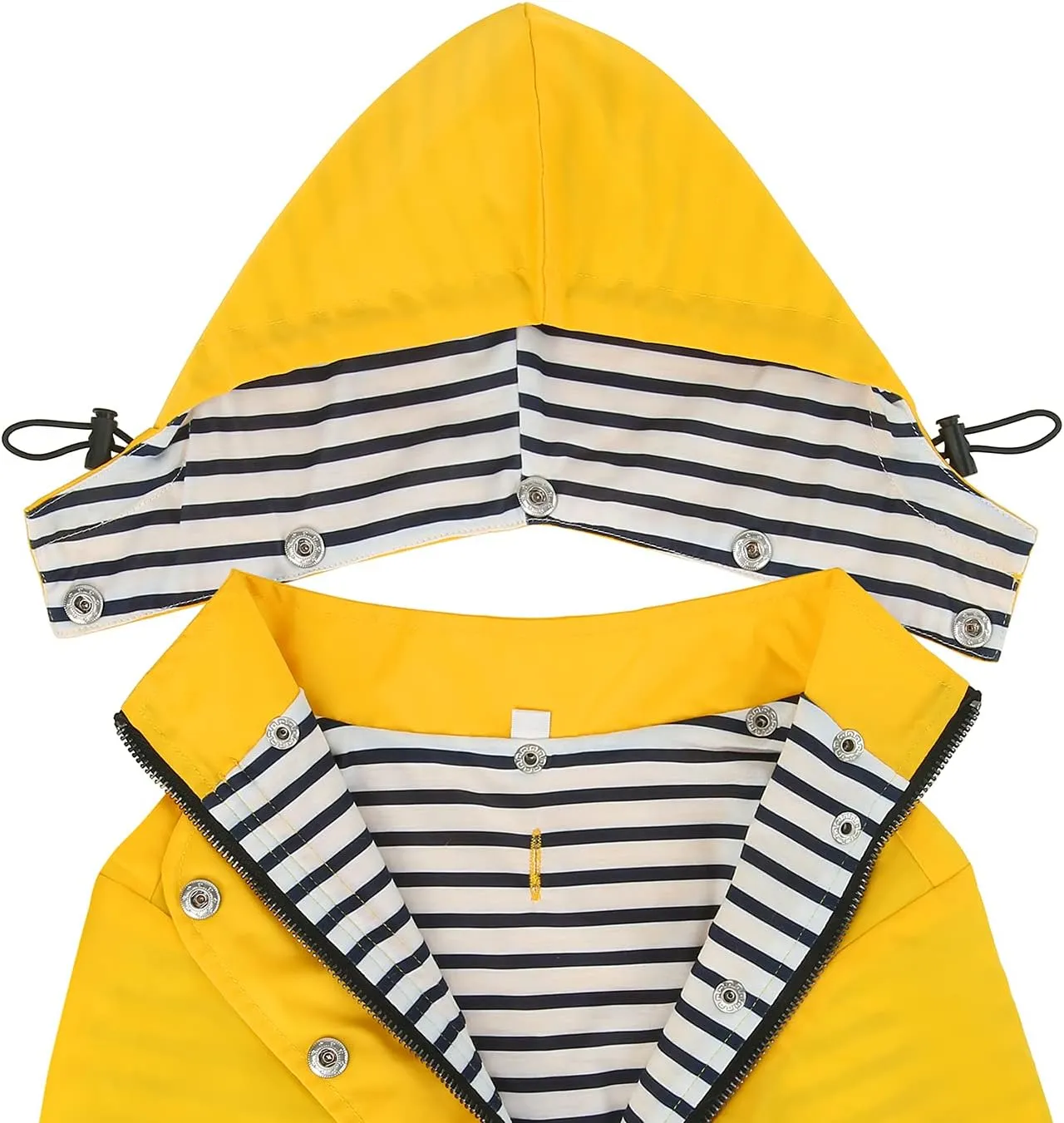 HDE Dog Raincoat Double Layer Zip Rain Jacket with Hood for Small to Large Dogs Yellow - 3XL
