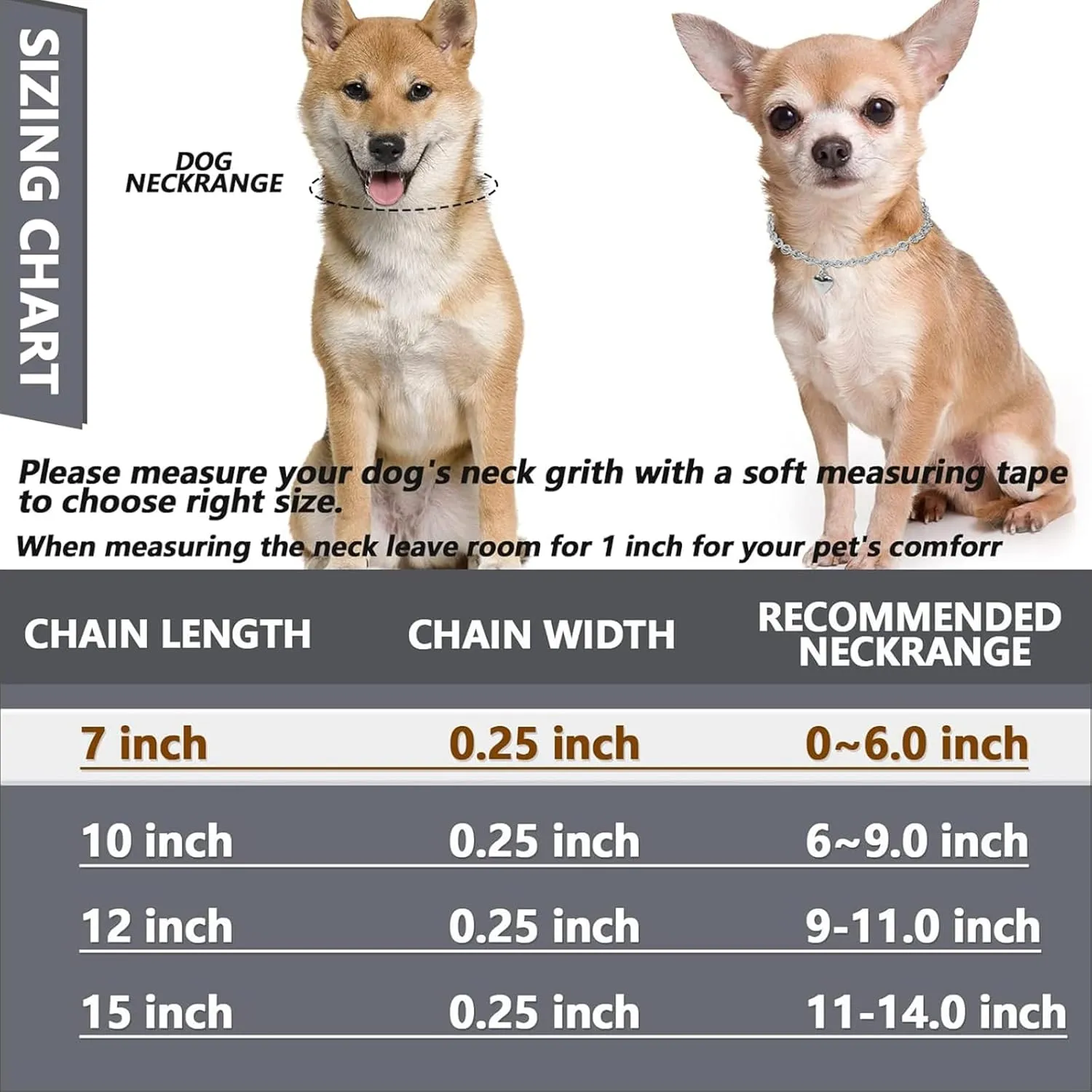 HOWWFALY Dog Collar and Cat Chain Necklace Stainless Steel Adjustable 18K Sliver Heart-Shaped Necklace for Small Pets Cats Kitten Puppy (Sliver, 7 inch)