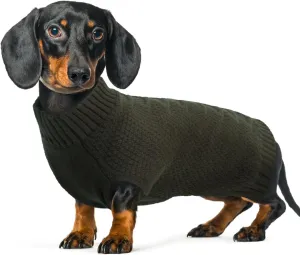 IECOii Dog Sweater,Dog Sweaters for Medium Dogs Girl and Boy,Thermal Knitted Dog Christmas Sweater for Cold Weather,Small Medium Dog Sweaters for Christmas Outfits,Pug,Dachshund Sweaters,Army-Green-M