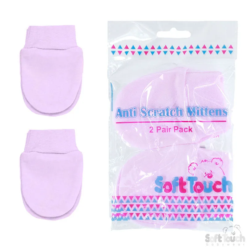 Infants Anti-Scratch Mittens pink  (P110-P)