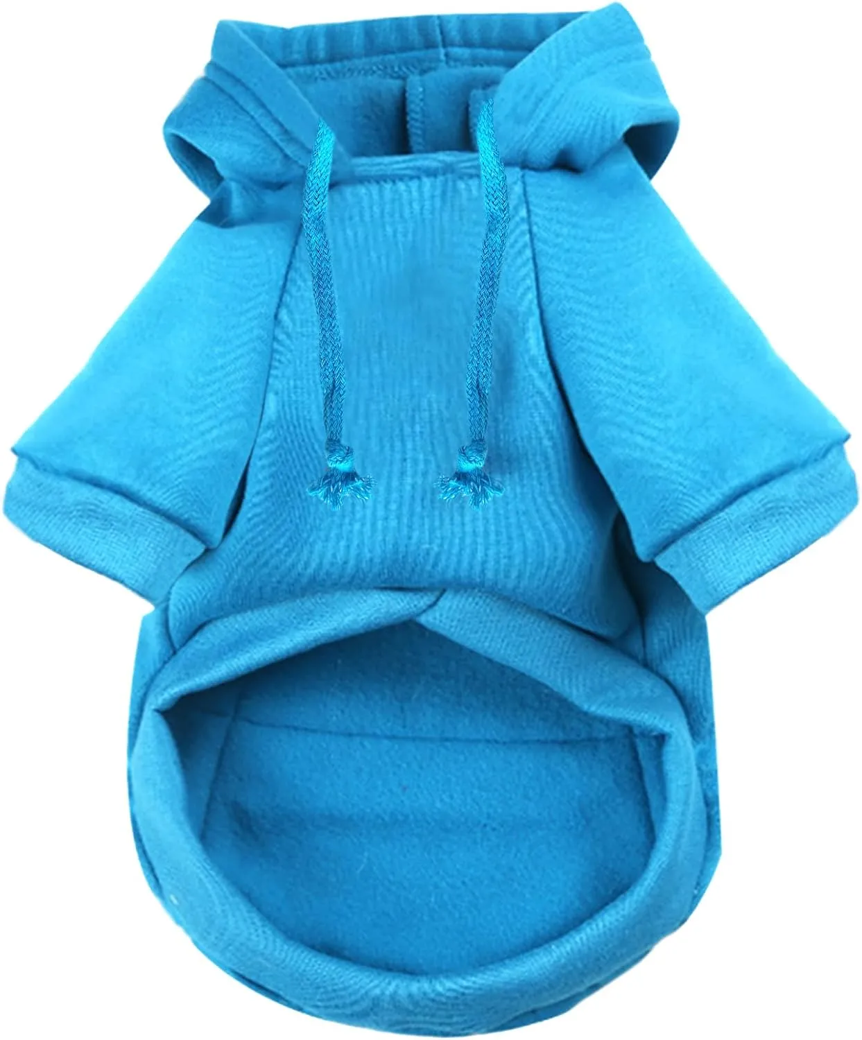 Jecikelon Pet Dog Cold Weather Coat with Pocket Winter Dog Hoodie Warm Puppy Clothes for Small Dogs Chihuahua Clothing (Small, Y02-Blue)