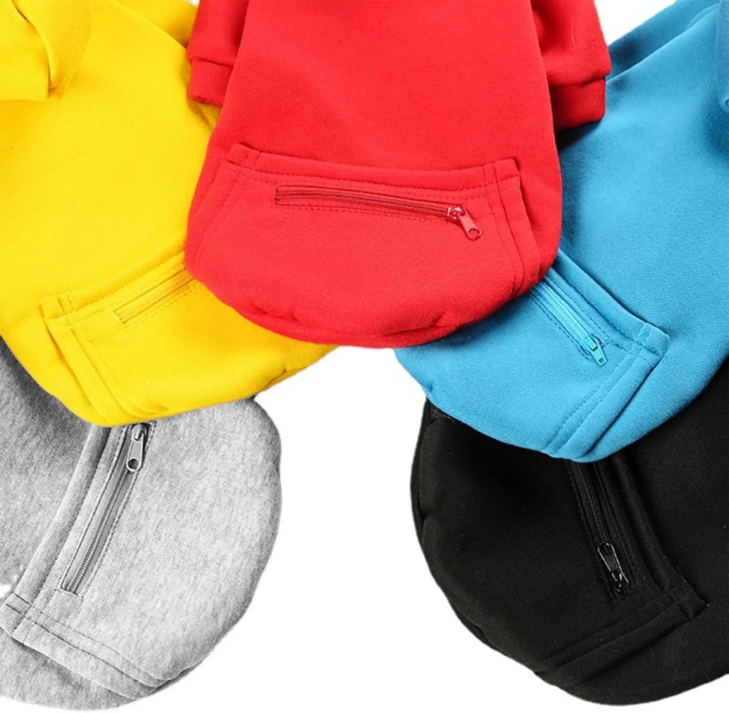Jecikelon Pet Dog Cold Weather Coat with Pocket Winter Dog Hoodie Warm Puppy Clothes for Small Dogs Chihuahua Clothing (Small, Y02-Blue)