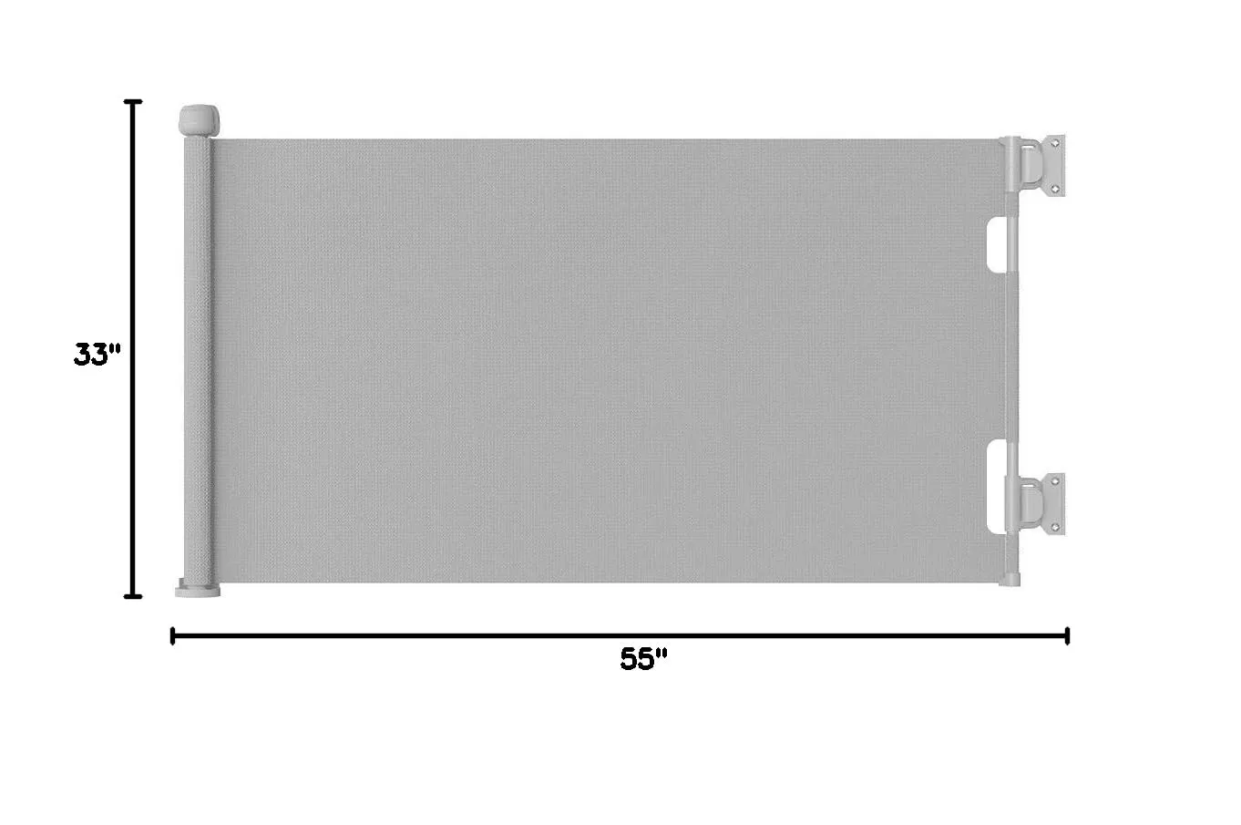 Likzest Retractable Baby Gate, Mesh and Pet Gate 33/'' Tall, Extends up to 55/'' Wide, Child Safety Gates for Stairs Doorways Hallways, Dog Cat Indoor Outdoor (Gray), 6*18, SH20.006DC
