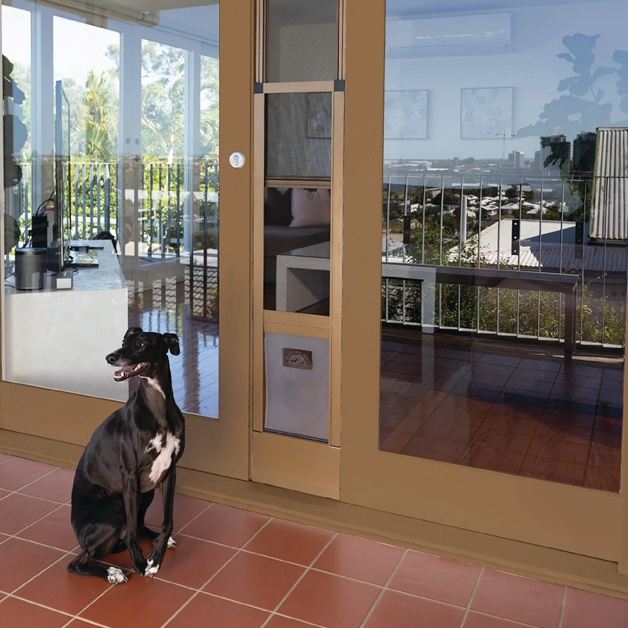 Mesh Patio Pet Door - Without Clear Weather Resistant Panels