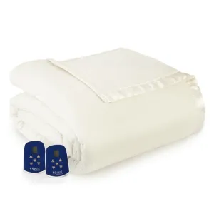 Micro Flannel 7 Layers of Warmth Electric Blanket - Twin/Ivory