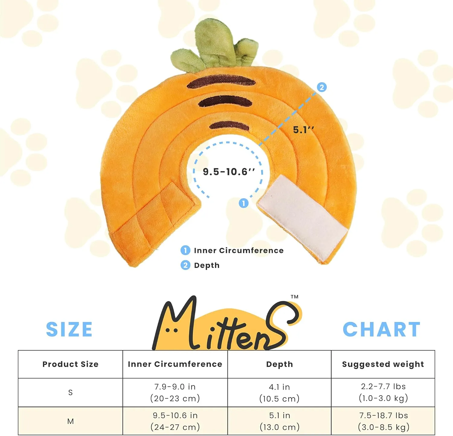 MITTENS Soft Cat Cone, Adjustable Cat Recovery Collar, Elizabethan Collar for Cats