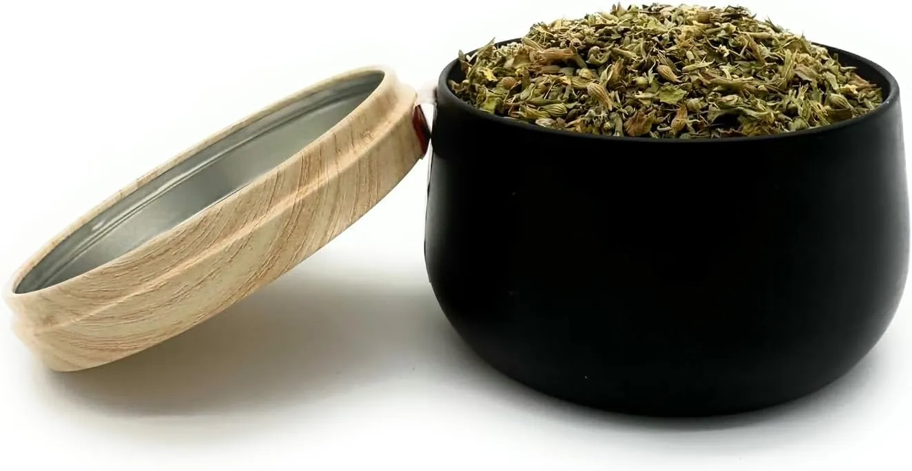 munchiecat Feline Fantasy, Silvervine: USDA Certified Organic American Catnip w Silvervine Matatabi in Modern Matte Black Catnip Tin - A Purrfect Treat for Your Feline (Silvervine Fantasy Tin)