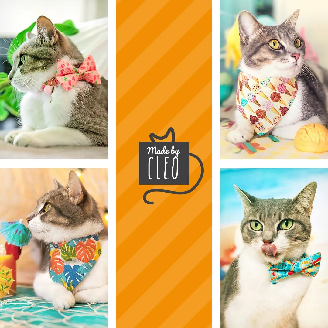 Pet Bow Tie - "Polka Dot - Red" - Glow In the Dark Red Cat Bow Tie / Wedding, Birthday, Valentine's Day / For Cats   Small Dogs (One Size)