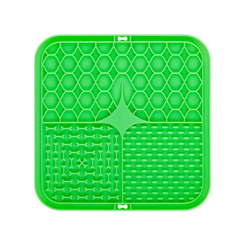 Pet Plate Lick Mat for Dogs Pet Slow Food Plate Dog Bathing Distraction Silicone Mat Dog Sucker Food Training Dog Feeding Supplies