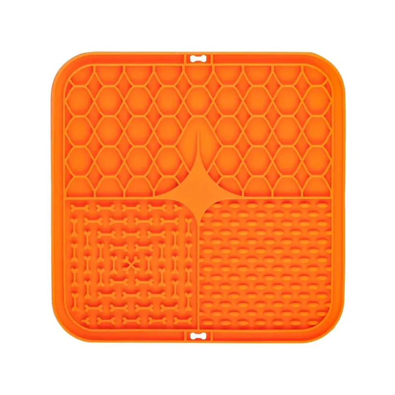Pet Plate Lick Mat for Dogs Pet Slow Food Plate Dog Bathing Distraction Silicone Mat Dog Sucker Food Training Dog Feeding Supplies