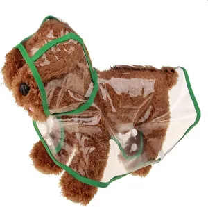Pet Raincoat,Small Dog Waterproof Puppy Raincoat Coat Transparent Pet Dog Rainwear Clothes for Small Dogs Cats (S,Green)