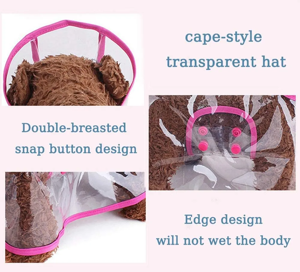 Pet Raincoat,Small Dog Waterproof Puppy Raincoat Coat Transparent Pet Dog Rainwear Clothes for Small Dogs Cats (S,Green)